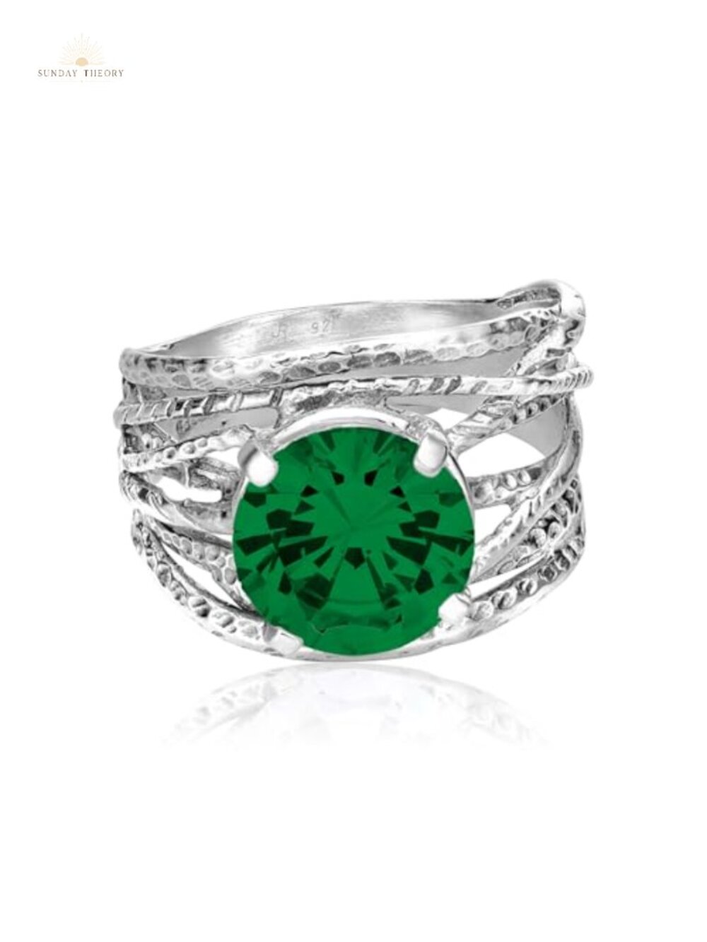 Sterling Silver Vintage Wrap CZ Ring Hypoallergenic